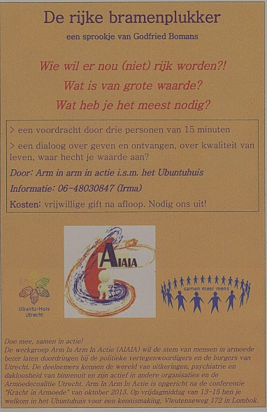 Aanbod van werkgroep Arm In Arm In Actie